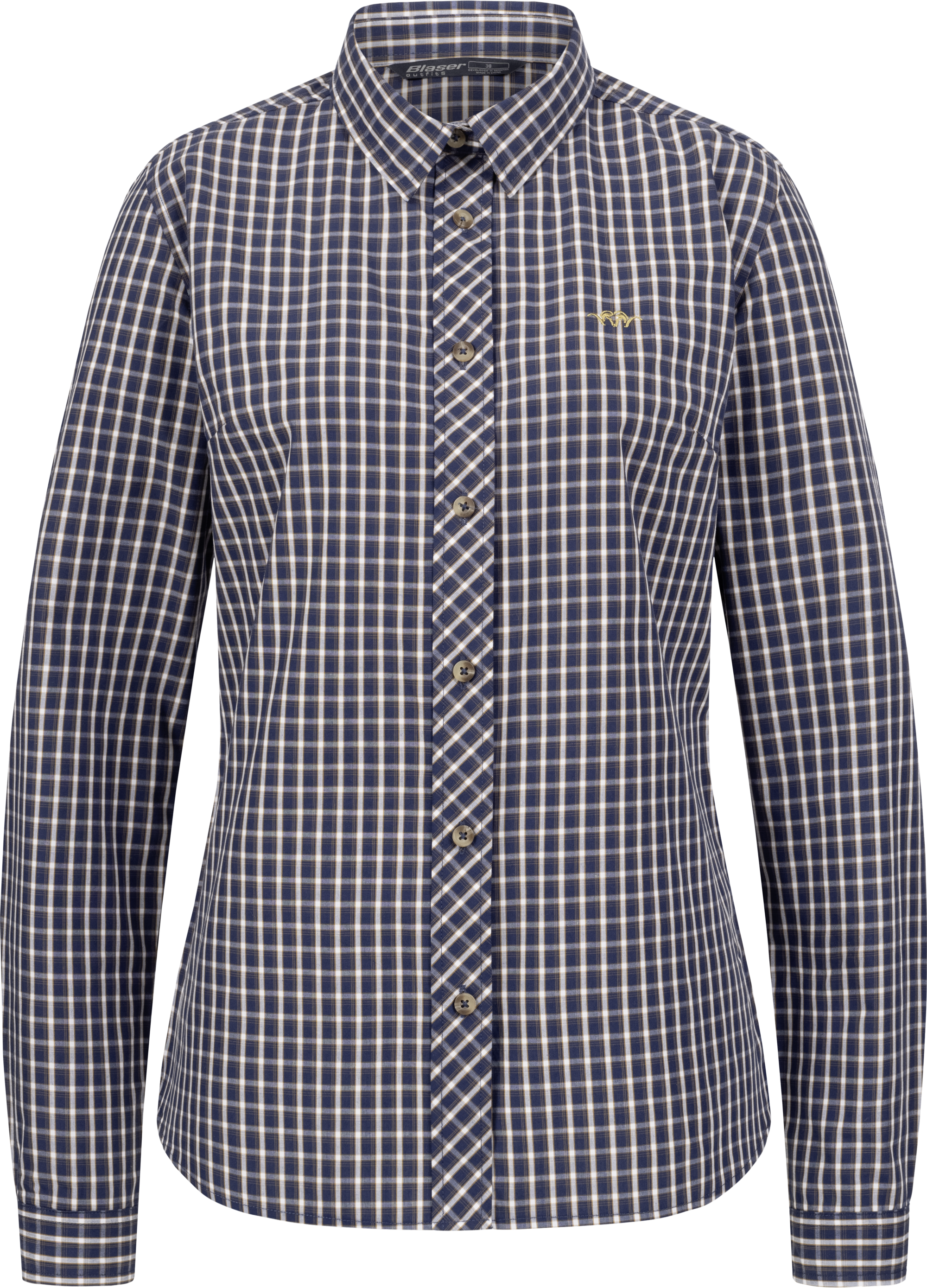 Women's Juanita Blouse Dark Blue/Weiß